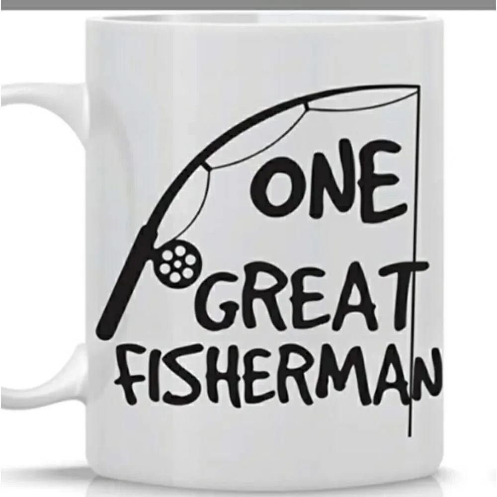 MugsBySandy, Coffee mug 15 oz, Pair of mugs, great fisherman & Best catch